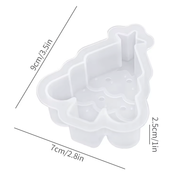 Stampo a forma albero di Natale con palline decorative