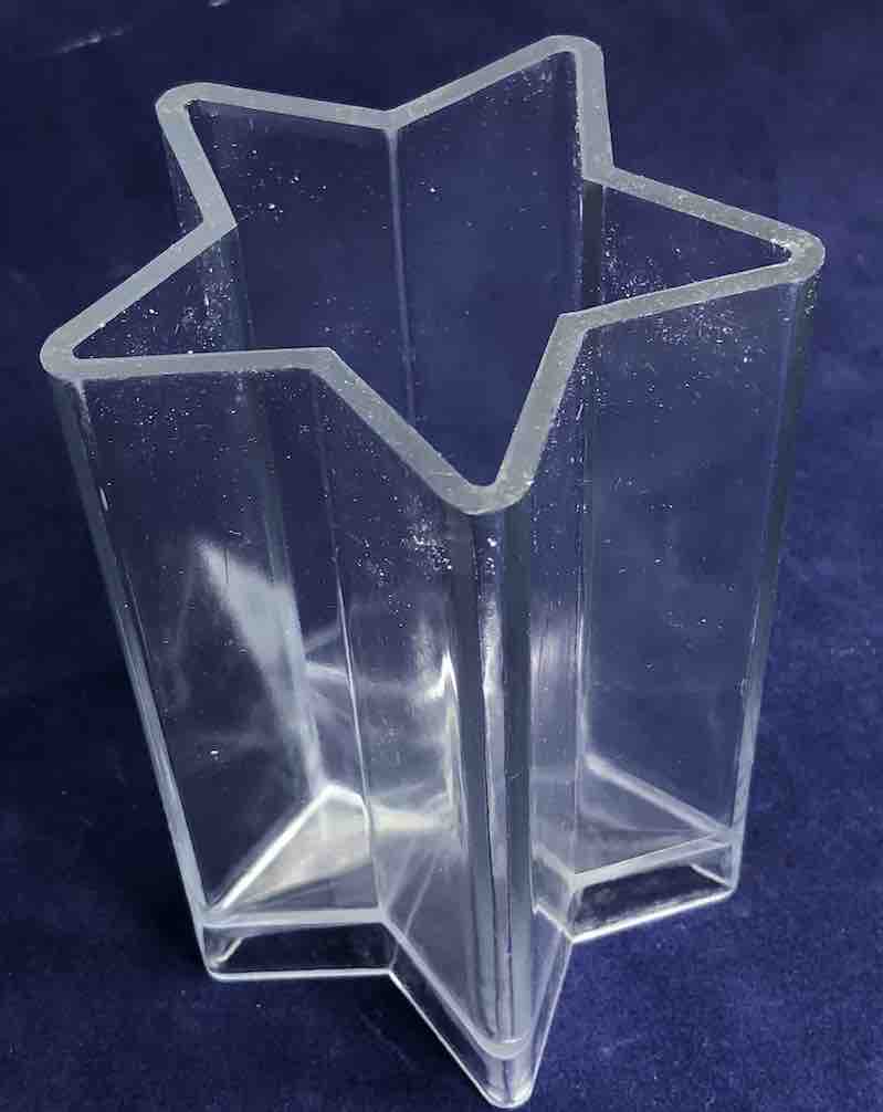 Stampo candele a stella 5 punte, l. 75 h 110 mm,  in policarbonato