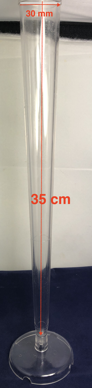 Stampo candele candelabro conico, b. 30 mm h 350 mm (policarbonato)