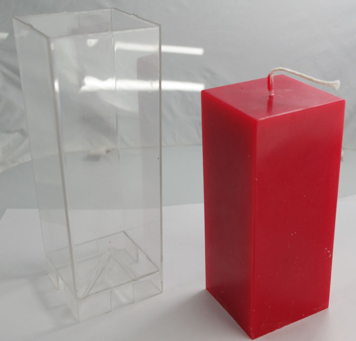 Stampo candele quadrate -  Dimensione 60 x  60 h 160 mm, in policarbonato