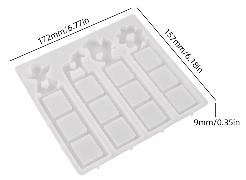Stampo di silicone 4 forme ( 3 scomparti)