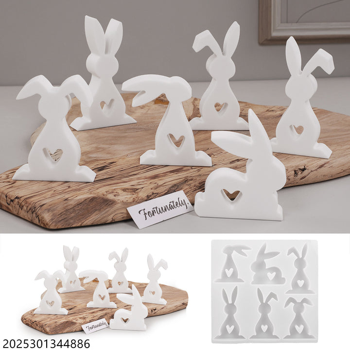 Stampo di silicone 6 conigli