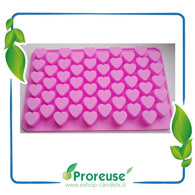 Stampo in silicone a forma di cuori piccoli , L. 18 h 11 cm