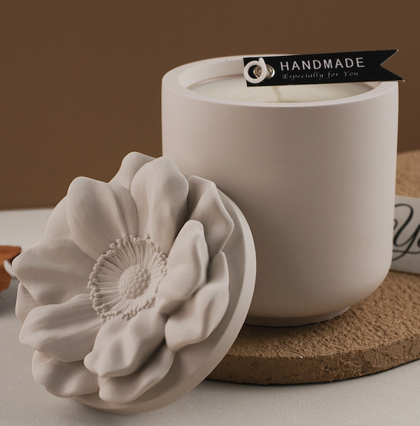 Stampo per barattolo e coperchio con fiore