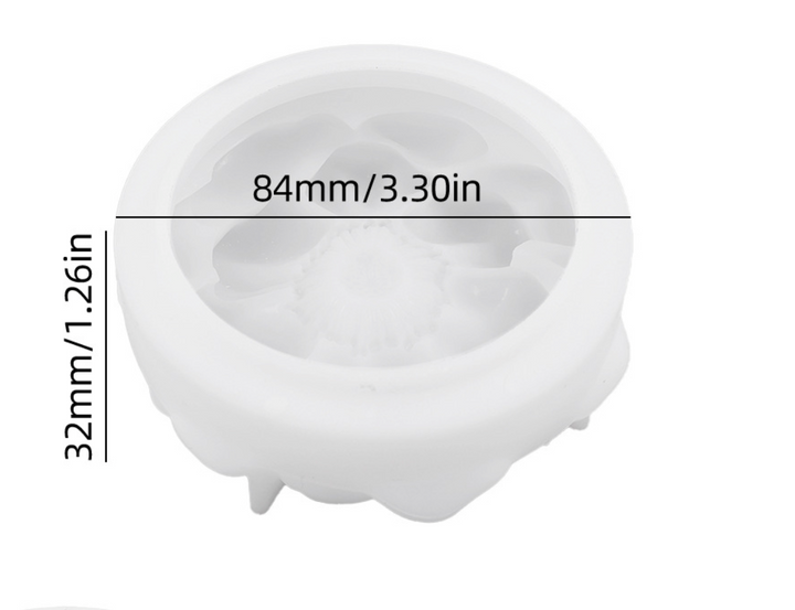 Stampo per barattolo e coperchio con fiore