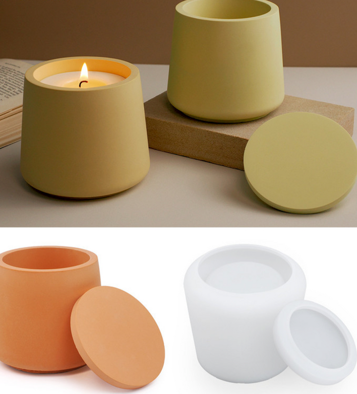 Stampo per barattolo trapezoidale con coperchio