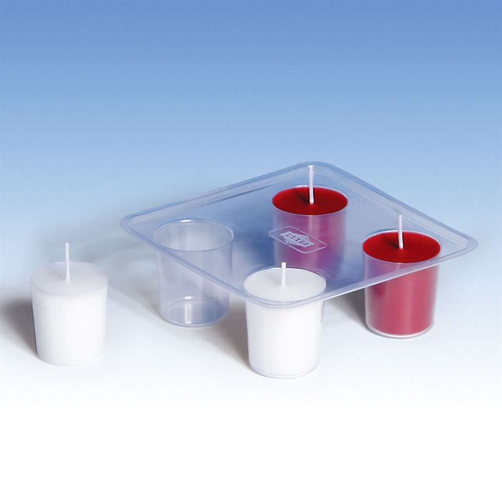 Stampo per candele votive in plastica ( piccoli moccoli ) , diametro 42 h 50 mm