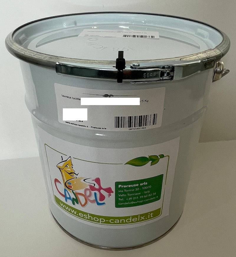 Vernice lucida trasparente a base acqua per candele