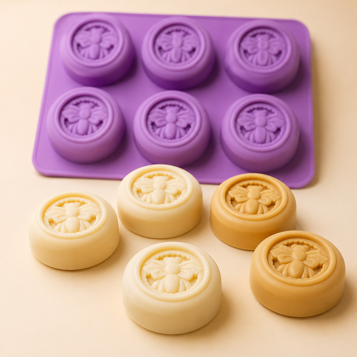 Stampo in Silicone Ape e Fiore Tondo