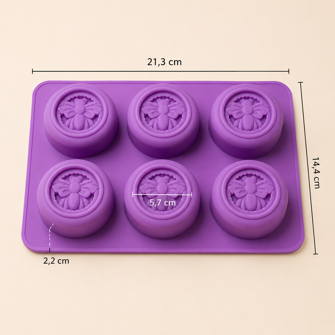 Stampo in Silicone Ape e Fiore Tondo