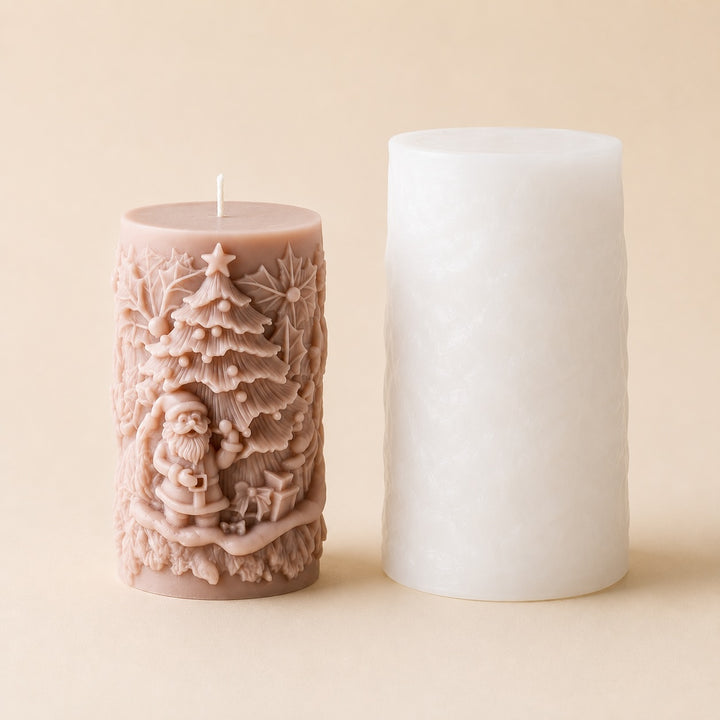 Christmas Scene Candle Silicone Mold