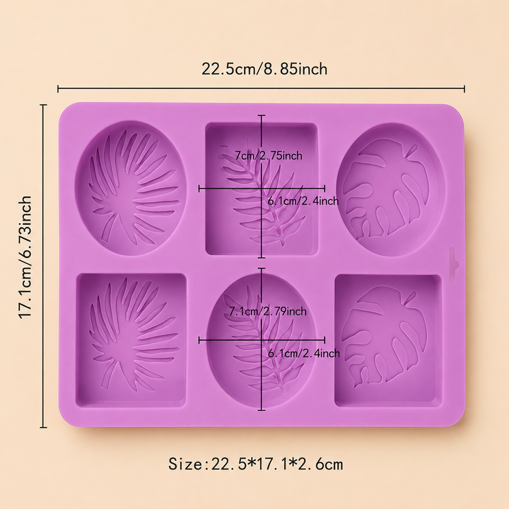 Stampo in Silicone Foglie Tropicali