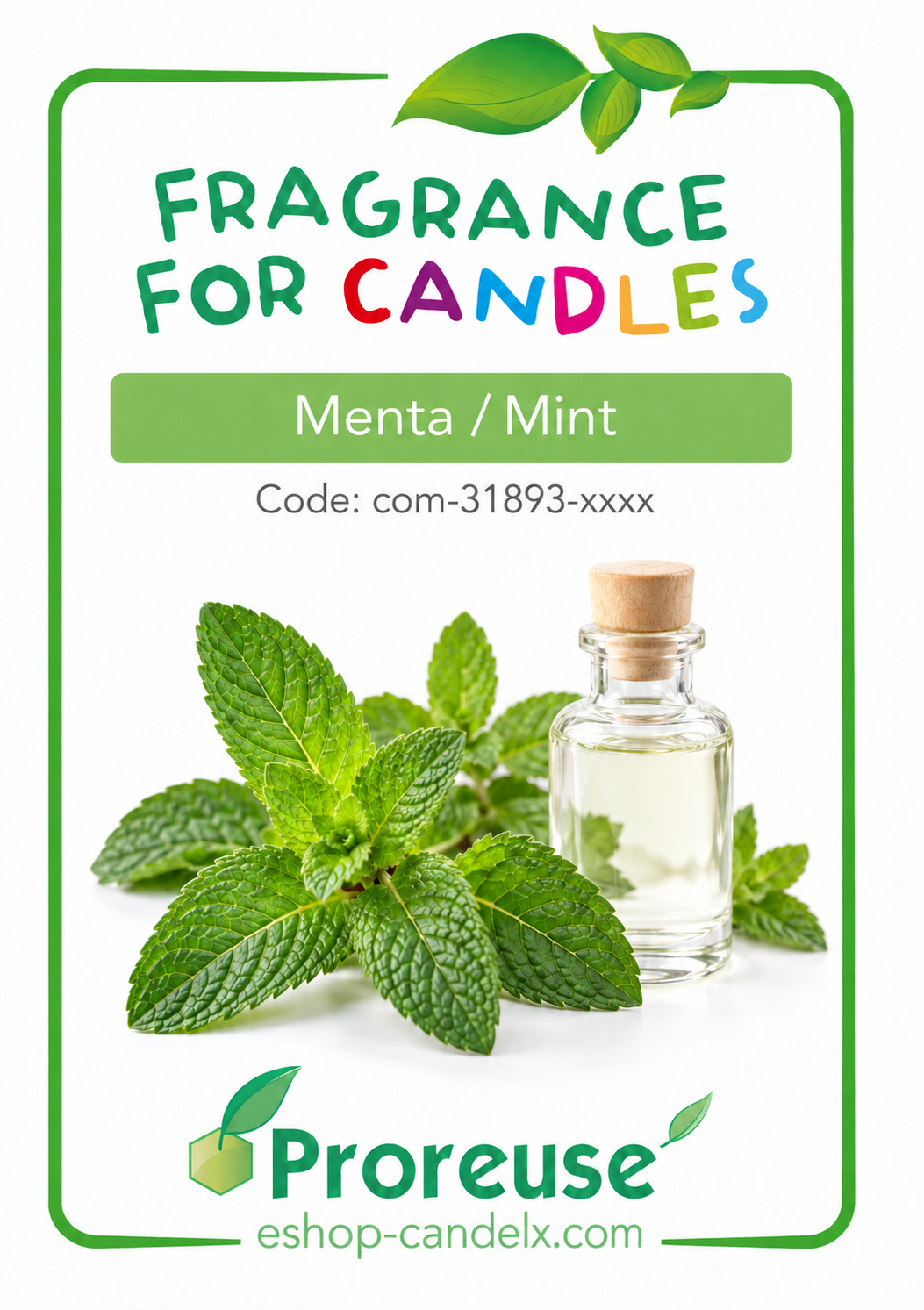 Fragranza alla Menta per candele Proreuse - COM-31893