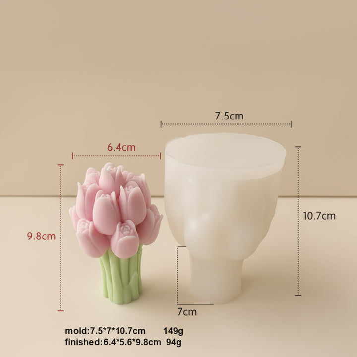 Stampo in Silicone Bouquet di Tulipani