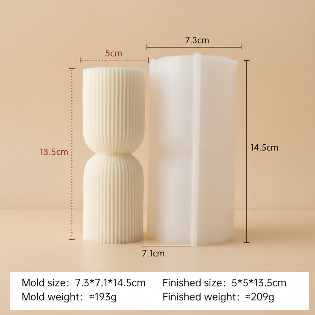 Stampo in Silicone Cilindro Rigato