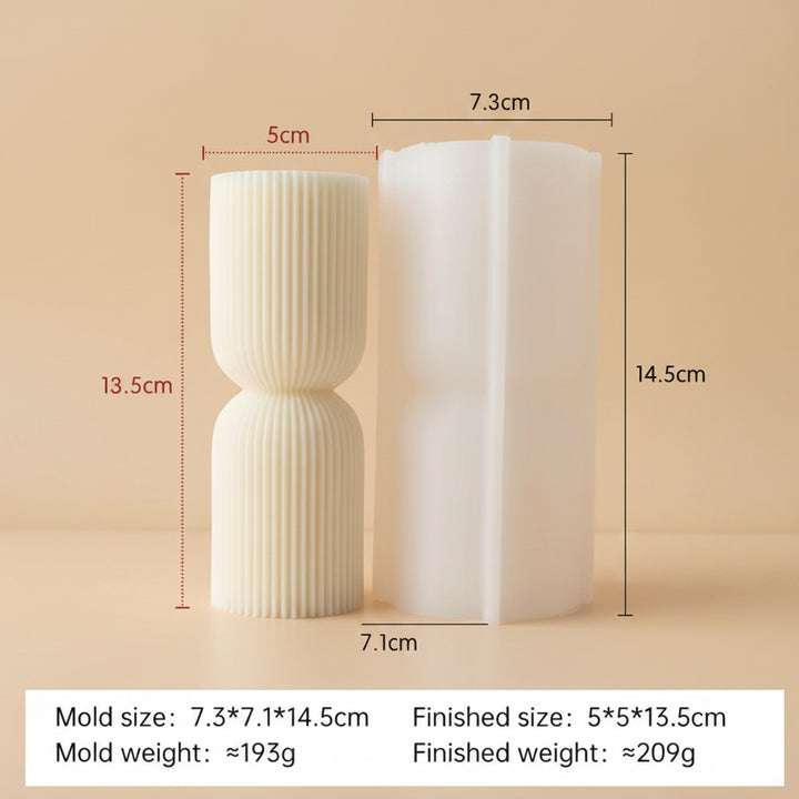 Stampo in Silicone Cilindro Rigato