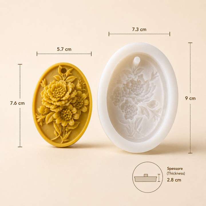 Stampo in Silicone Profuma Armadi Floreale