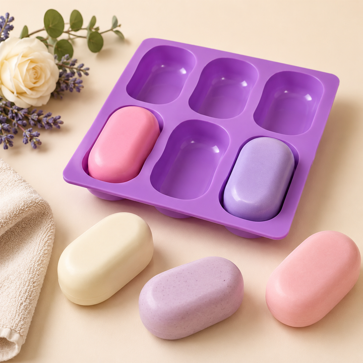 Stampo in Silicone per Saponette Ovali
